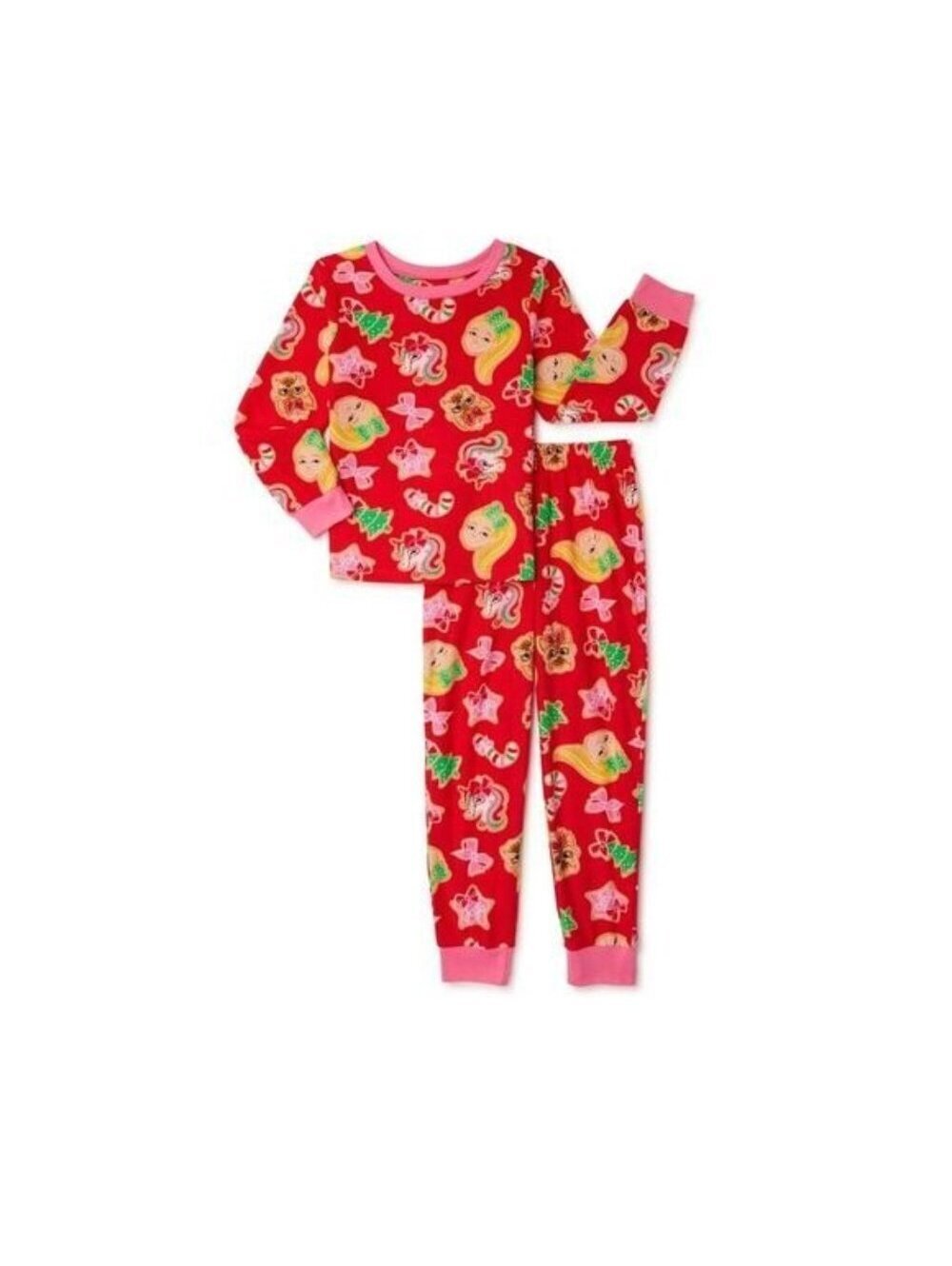 JoJo Siwa Christmas Girls Long Sleeve Pajamas JoJo Siwa PJS Size 4 5